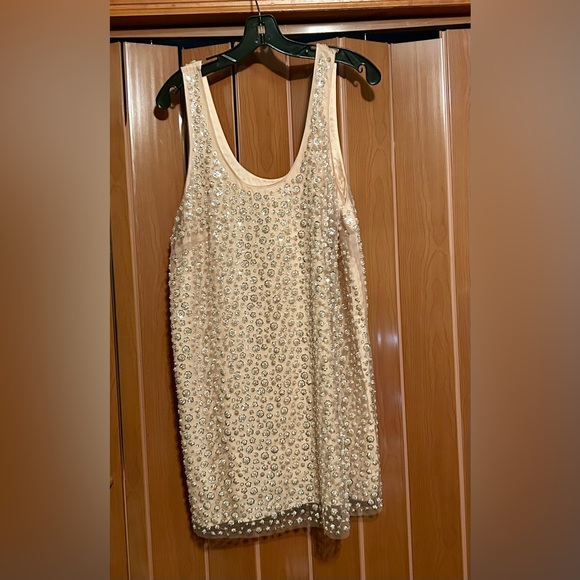 HM beaded sequin mini slip dress size large NWT - Picture 5 of 11